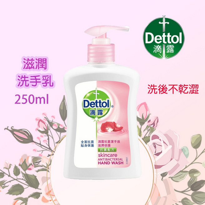 Dettol 滴露 滋潤倍護潔手液 250ml 洗後不乾澀 溫和配方, 1個