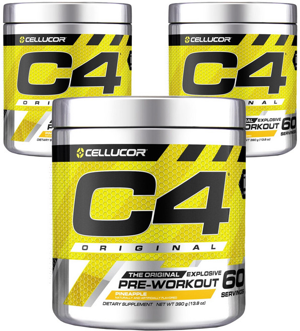 CELLUCOR C4 經典運動前補充品 鳳梨口味, 3個, 390g