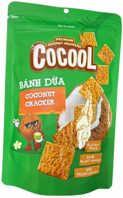 COCOOL 椰子餅乾 無麩質 植物基底 新鮮椰子製成 80g, 1個