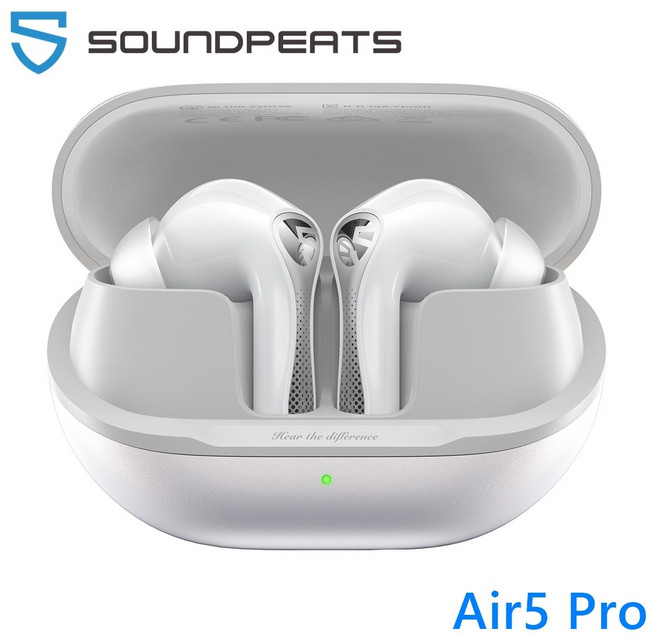 SOUNDPEATS Air5 Pro 真無線藍牙耳機 輕巧舒適 高音質呈現 智能觸控 持久續航, 白色