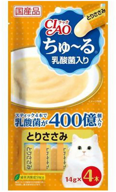 CIAO 啾嚕肉泥多口味貓咪零食 日本國產, 56g, 1套, SC-233乳酸菌配方(雞肉口味)
