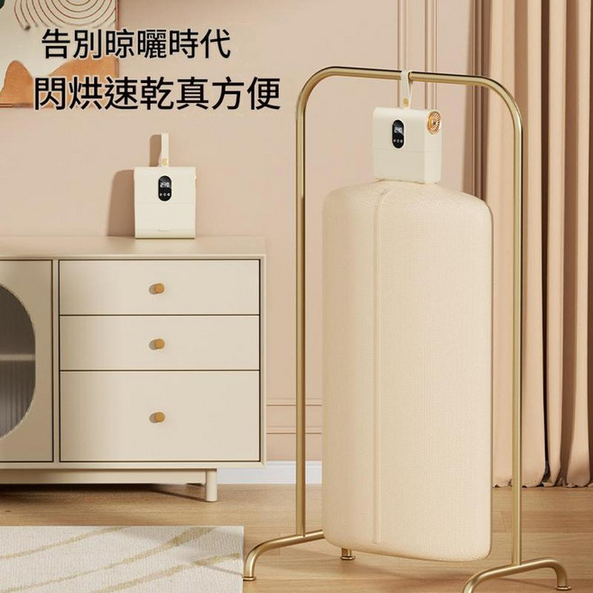 迷你全自動便攜烘乾機 柔烘速乾, 白色美規110V, 如圖