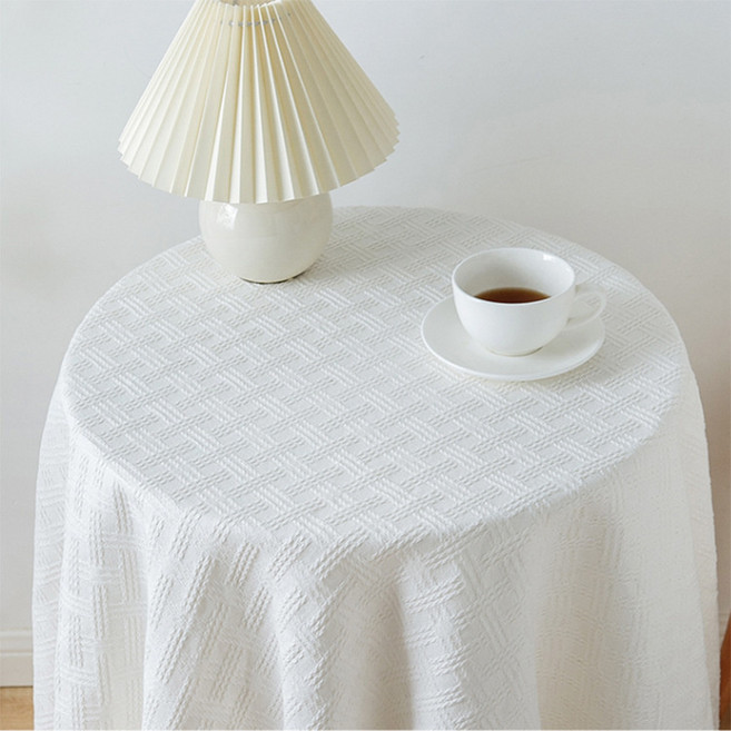 HYLSS 蕾絲桌布 茶几 防水防油, 1個, 如圖所示, 130*130cm井字格