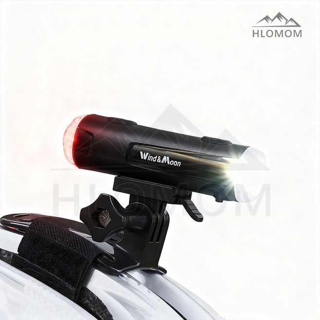 Wind&Moon 自行車頭盔警示燈 前後獨立開關 360度警示 IP66防水, 黑色, 1個