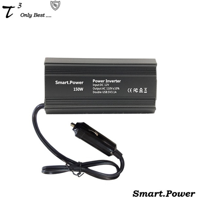 Smart.Power 150W 車用電源轉換器 直流12V轉交流110V, 1個, 12V-110V-150W