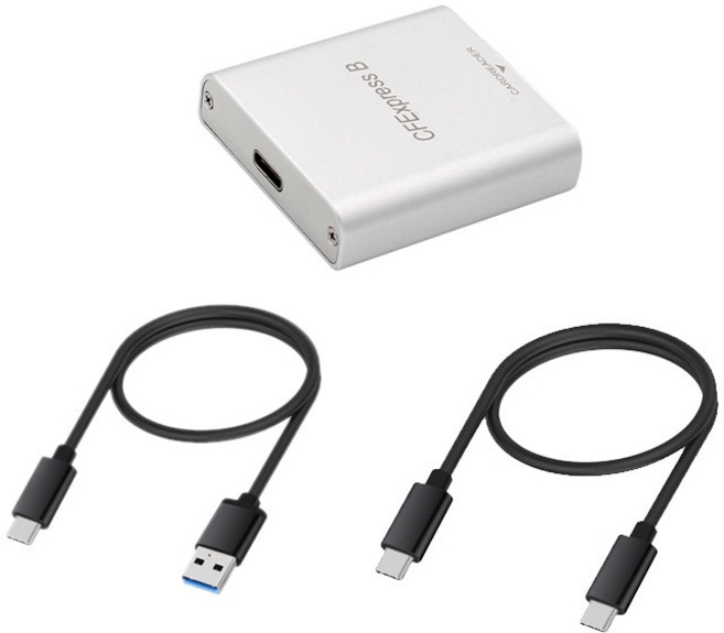 CFExpress CFE Type-B 轉 USB-A/C 10Gb 讀卡機,附雙線, 1個, 配雙線, PH862AC