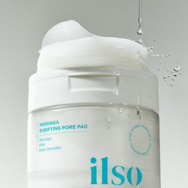 ilso 辣木籽毛孔緊緻棉片 鎮靜舒緩 Moringa Purifying Pore Pad, 1個, 60片