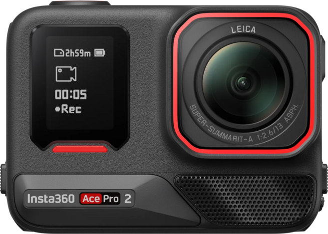 Insta360 Ace Pro 2 運動相機 Leica鏡頭 4K60fps HDR翻轉螢幕, 黑色