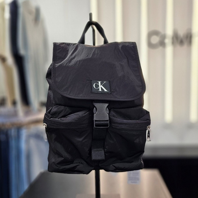 캘빈클라인 진 여성 CKJ 씨티 나일론 투 포켓 캠퍼 백팩 가방 DH3331-001