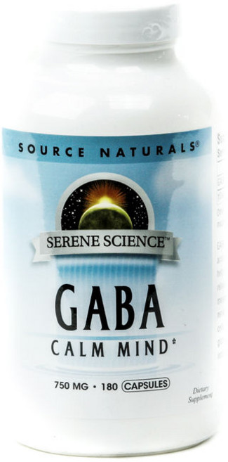 SOURCE NATURALS GABA保健膠囊 750mg, 180顆, 1罐