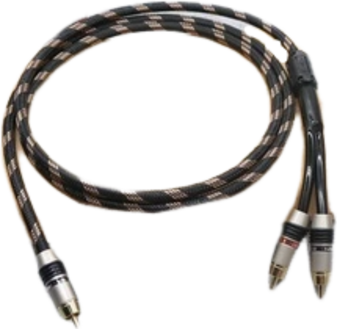 Edison 音源傳輸線, 1個, 訊號音源線 重低音線 RCA轉2RCA一分二 1米
