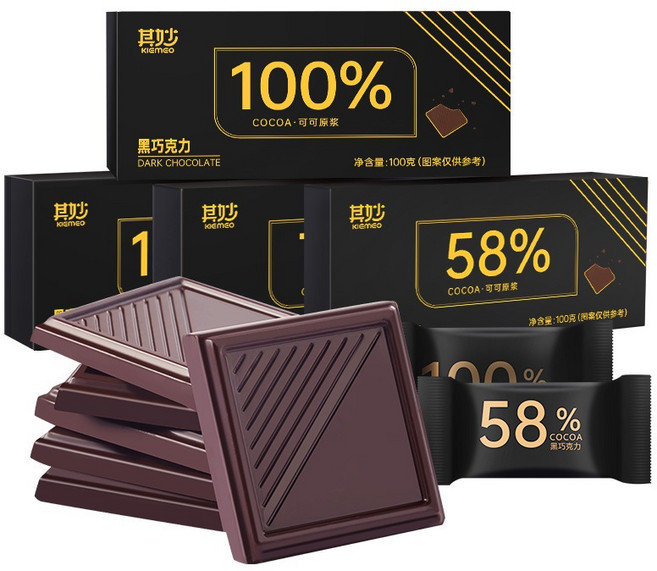 100% 巧克力 無糖巧克力 72% 無糖 黑巧克力 苦巧克力 巧克力片 純可可脂, 1個, 58%巧克力(苦甜)-請冷藏,3盒