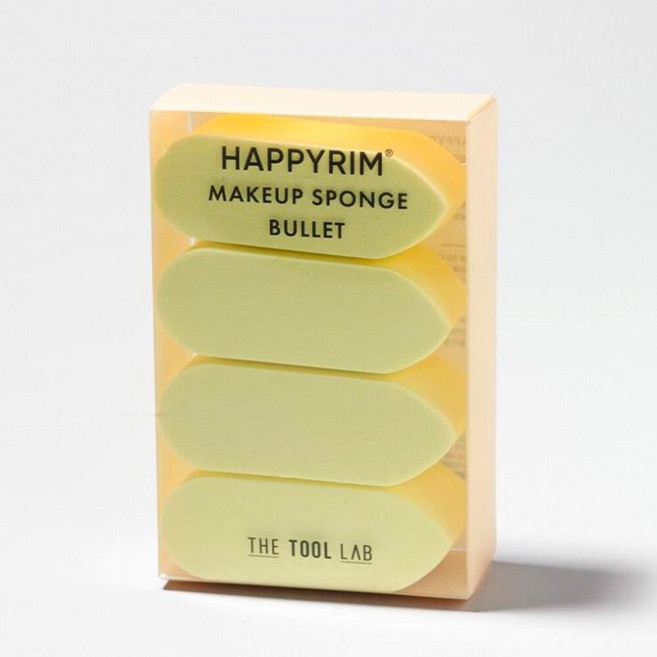 The tool lab Happyrim Hydro水潤化妝海綿粉撲 韓國代購, 1個, Bullet 子彈型 4入, 綠色