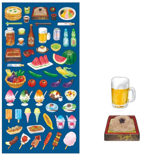 MIND WAVE 夏季精選系列 夏季食物貼紙, 1個