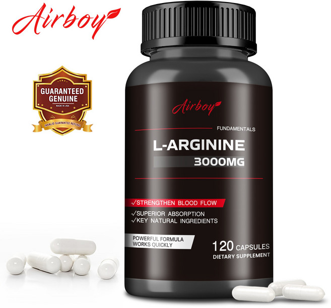 Airboy L-精胺酸 3000MG 膠囊 強化血流量 提升吸收, 120組