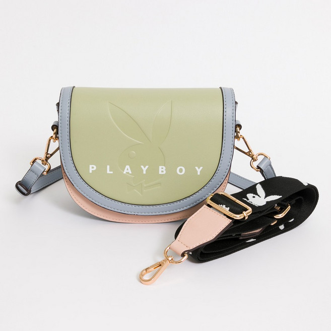 PLAYBOY 翻蓋斜背包 Retro sweetheart系列 綠色