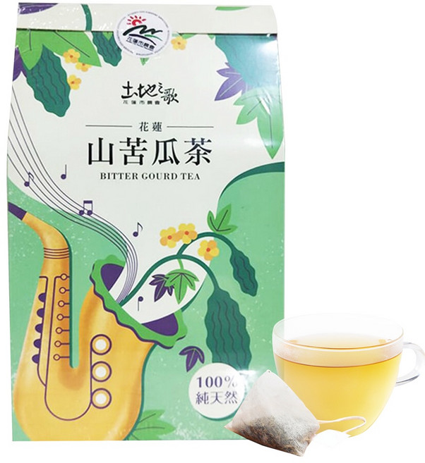 土地之歌 花蓮山苦瓜茶 山苦瓜切片茶包 無毒農業認證, 1個, 土地之歌山苦瓜茶【茶包】