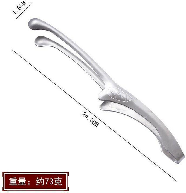 優選 商用純304真鋼烤肉夾子燒烤夾韓式烤肉夾家用牛排日式料理夾 副廠商品, 1個, 商用 純304真鋼-24釐米圓頭夾,30個裝 一盒