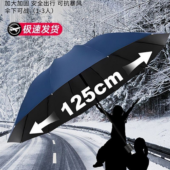 125cm 超大號反向傘 加固防風晴雨傘