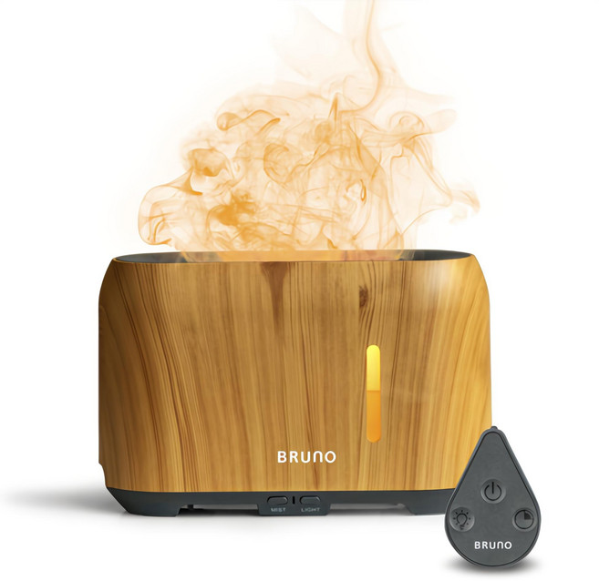 BRUnO 療癒營火氛圍燈加濕器, 木質, HFC-2309F