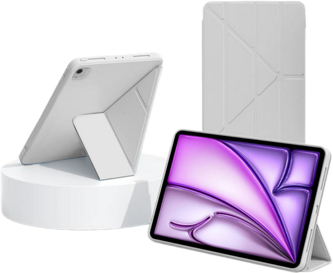 Rabbit Technolog 適用iPad保護殼 蘋果平板防摔殼 平板皮套, 灰色, 1個