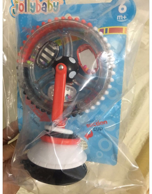 Jollybaby 三色摩天輪 寶寶安撫神器 寶寶玩具 可黏於光滑表面, 黑紅款, 1個
