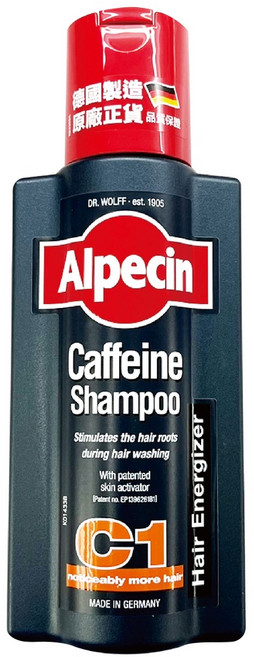 Alpecin 咖啡因洗髮露 C1 強健髮根 深層清潔 德國原裝進口, 250g, 1件