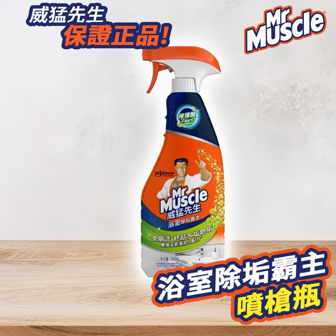 威猛先生 浴室除垢霸主 噴槍瓶 500g, 1瓶