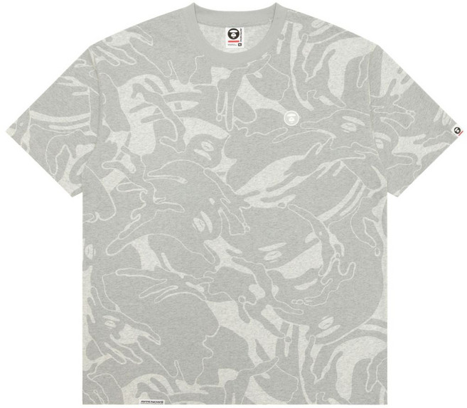 에이프바이베이프 카무플라주 프린트 티셔츠