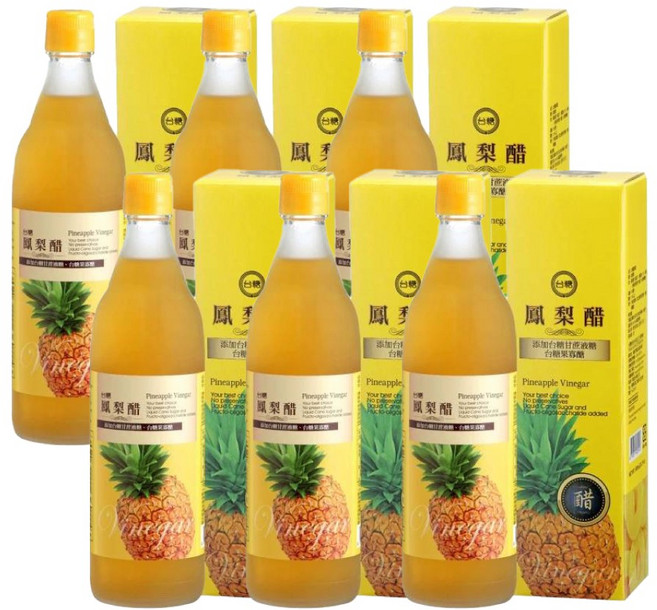 【台糖】鳳梨醋(6瓶/組), 600ml, 6瓶