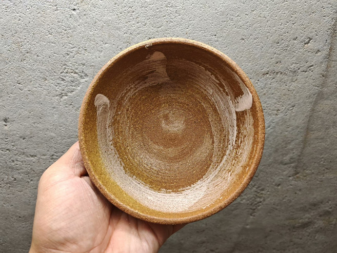 日本回流 萬古燒 紅陶 手拉胚 白粉引 抹茶碗, 商品主圖, 1個