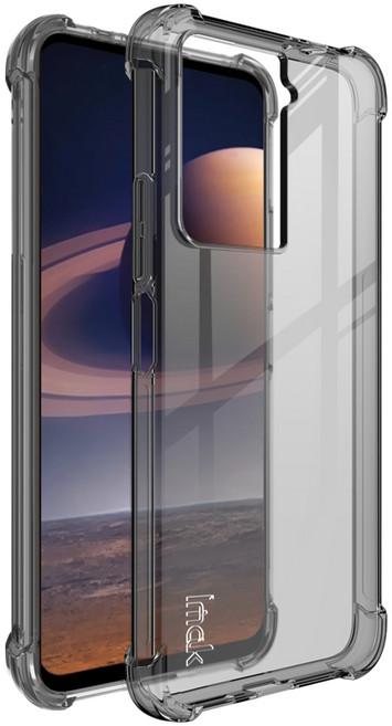 IMAK HTC U23 四角防摔手機殼 氣囊版 透明黑