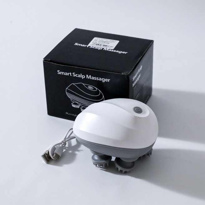 貓咪頭部按摩器 電動智能按摩, 白色, 1個