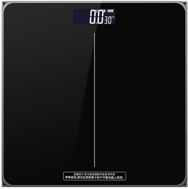 智能體重計 附溫度顯示 180kg, 1個, 黑色電池B2中文180kg