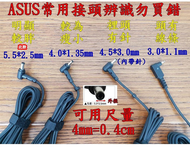 華碩 65W 新款方形 變壓器 U31JG U31su 31sD U41 U41E U41F U41J, 1個