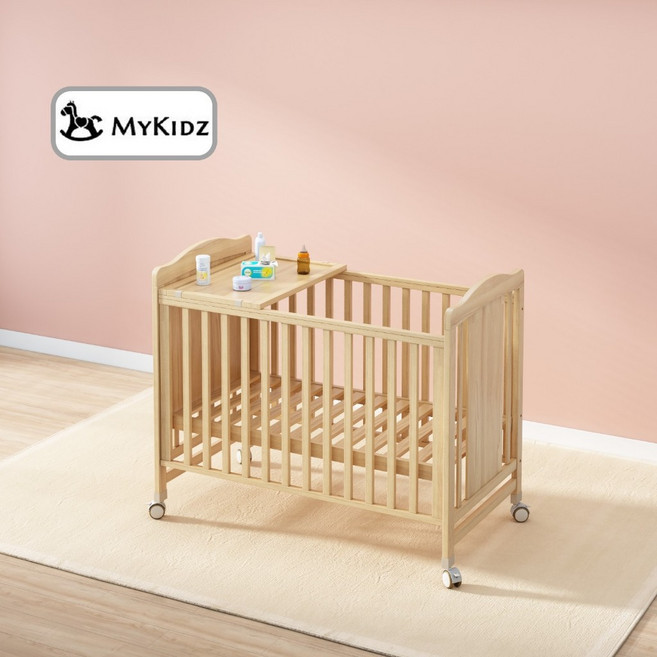 MYKIDZ 嬰兒成長床 多功能嬰兒床 延伸床, 原木嬰兒床., 原木色
