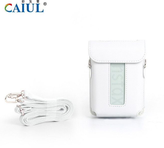 CAIUL 富士 MINI Link 3 拍立得專用皮套 復古相機保護包 防撞防刮 附背帶 白色, 1個