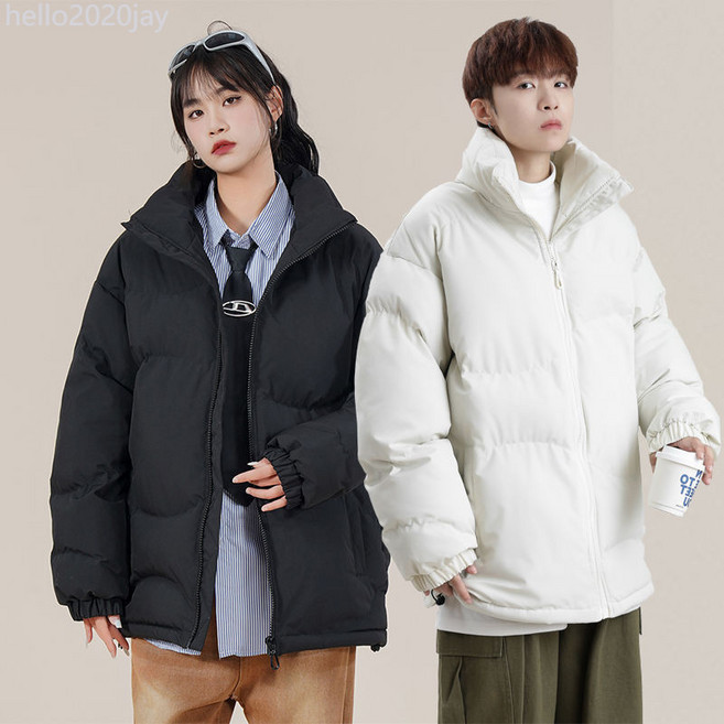 衝鋒棉衣外套男女情侶新款冬季棉服加厚保暖棉襖純色麵包服