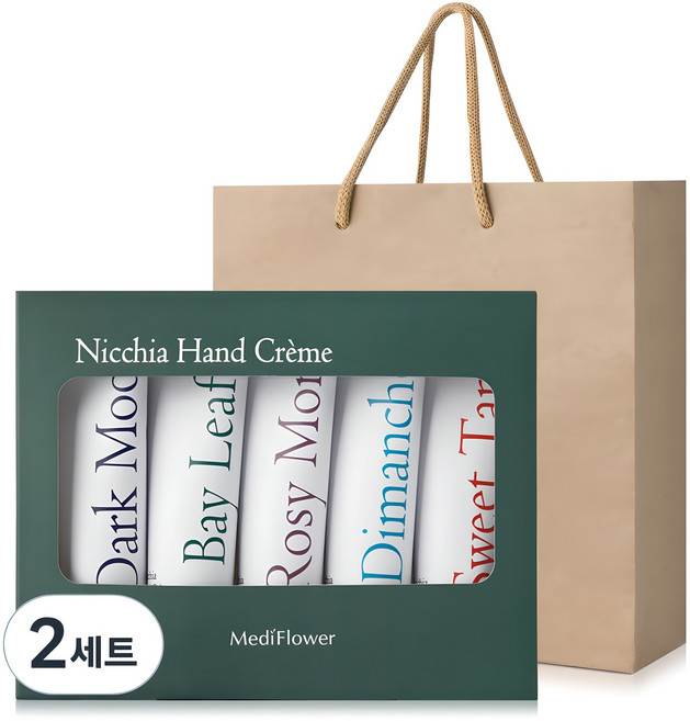 MediFlower Nicchia香氛護手霜 5種+手提袋組, 250g, 2組