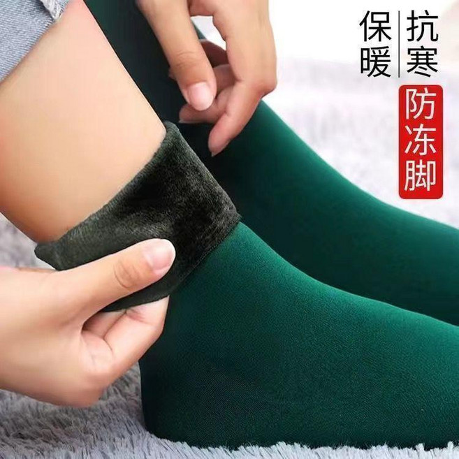 秋冬季保暖加絨加厚中筒襪子