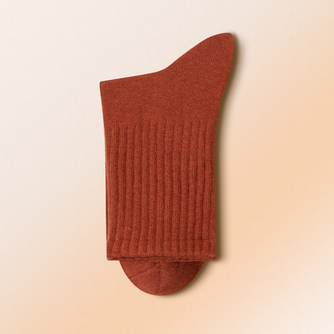 NicoFun 愛定做 中筒羅紋襪 秋冬復古經典百搭棉襪針織襪 (女襪22.5-25cm)
