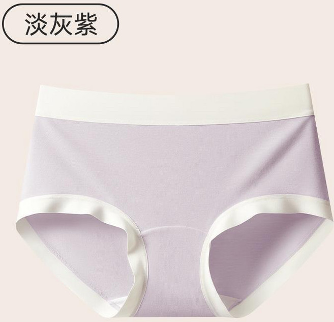 潔白 抗菌莫代爾女士內褲, 淡灰紫,M(建議40.0-55.0公斤可穿)