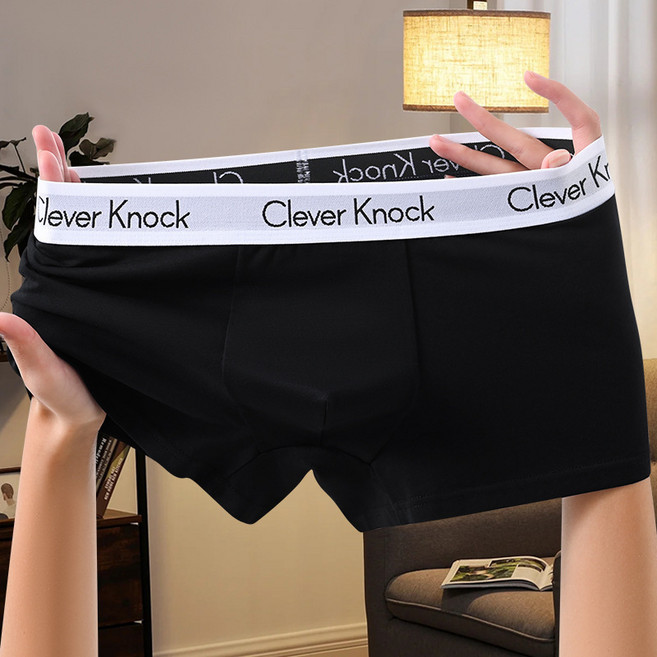 Clever Knock 男士棉質四角內褲 獨立包裝 舒適透氣