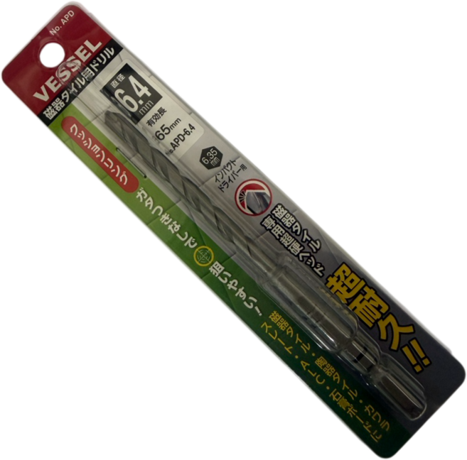 VESSEL六角柄萬用水泥鑽頭APD6.4, 1個
