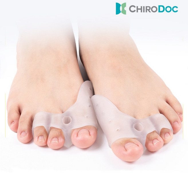 ChiroDoc 美腿分趾套 柔軟矽膠五指分隔 腳趾紓壓, 1個, 白色