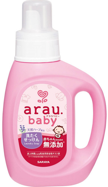 SARAYA Arau. Baby 無添加洗衣精 天然草本洗淨, 1個, 800ml