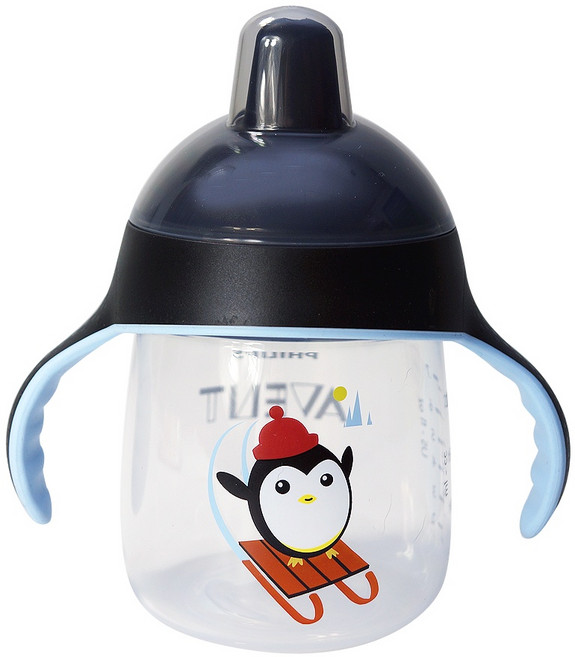 Avent 企鵝鴨嘴吸口水杯 200mL, 1個, 黑色