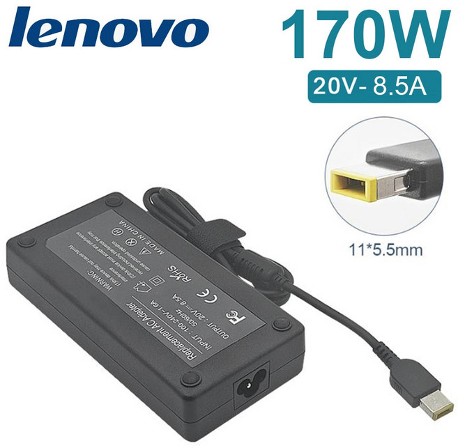 全新 LENOVO 聯想 20V 8.5A 變壓器 170W 方頭 11mm*5.5mm, 1個
