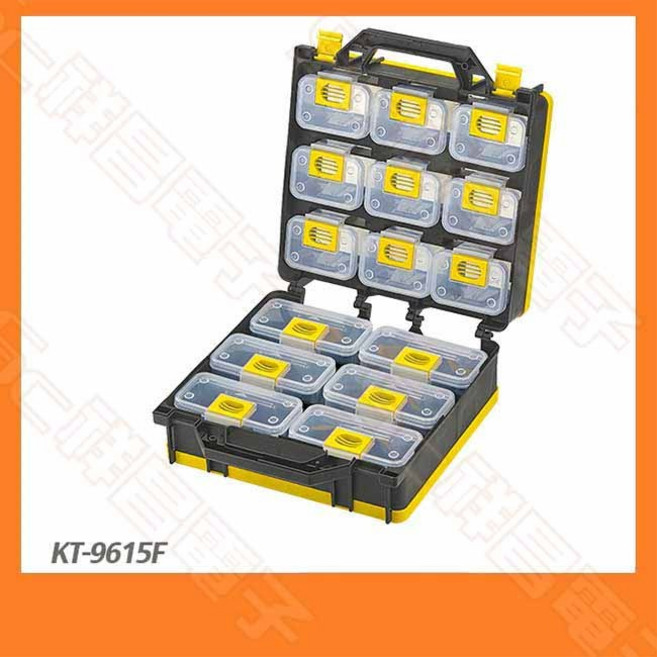 KWIK-POWER KT-9615F 專業級零件收納盒 台灣製造 分類工具箱, 1個, 背帶(無工具箱 請另購)