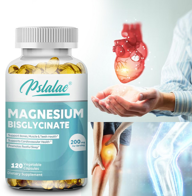 Pslalae 鎂(甘氨酸)膠囊 支持骨骼 肌肉及牙齒健康 支持心血管健康 促進安穩睡眠, 120組